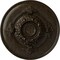 Ekena Millwork Monique Ceiling Medallion (Fits Canopies up to 3 3/4"), 13 3/4"OD x 1"P, Stone Hearth Crackle CM13MOSHC - alternate 1